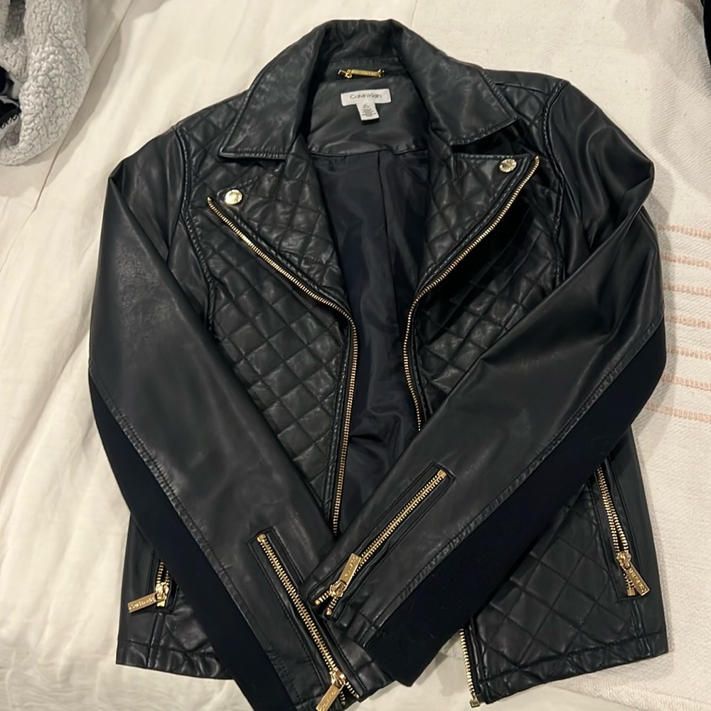 Calvin Klein faux leather jacket